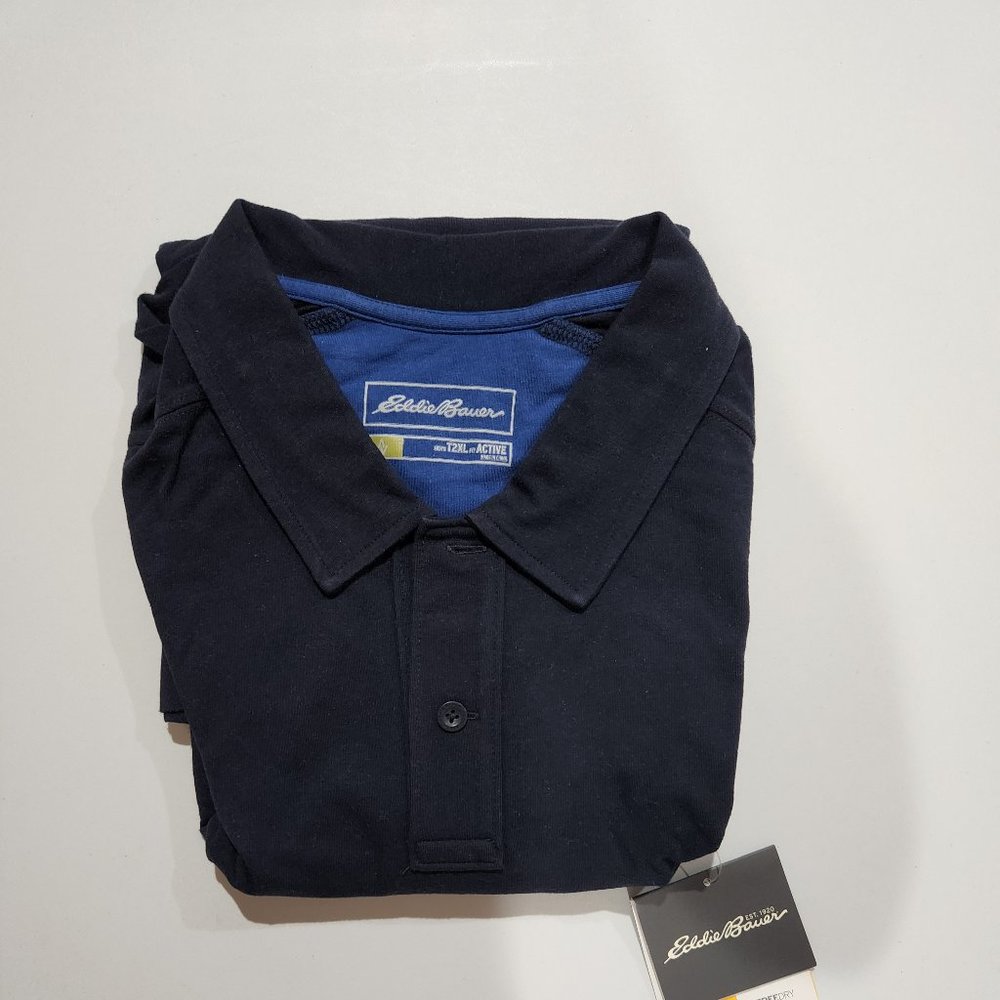 Eddie Bauer Long Sleeve Casual Polo T2XL